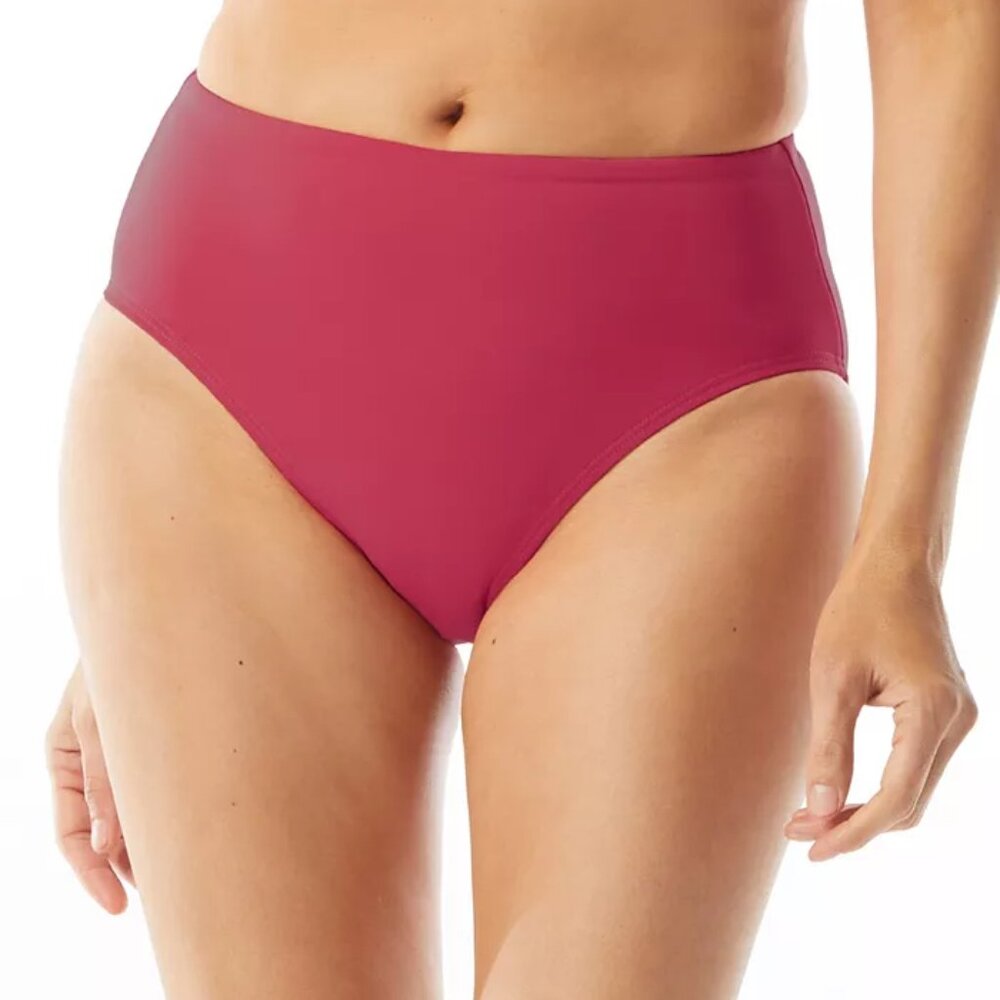 NWoT Coco Contours Women's Pink High Waist Bikini Bottoms Size S $70 12HL1015